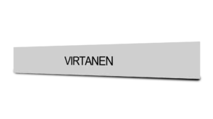 Bobi postilaatikon nimikyltti valko-mustana nopealla toimituksella