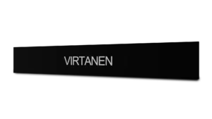 Postilaatikon nimikyltti omalla tekstillä